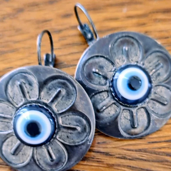 TURKISH Black an Blue Evil Eye Jewelry Set - Picture 3 of 5